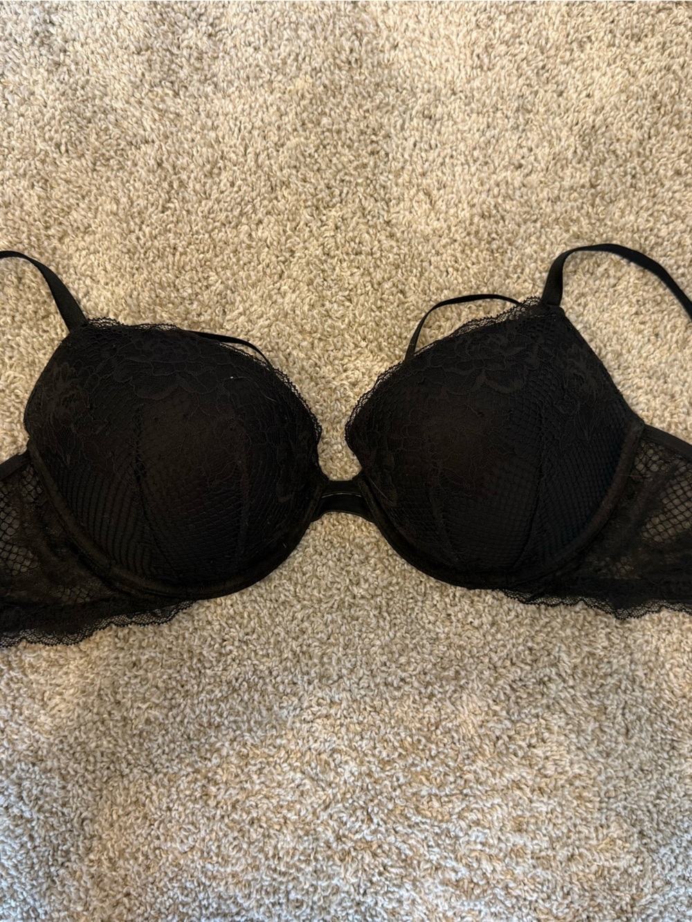 Victoria's Secret Black Lace Push-Up Bra